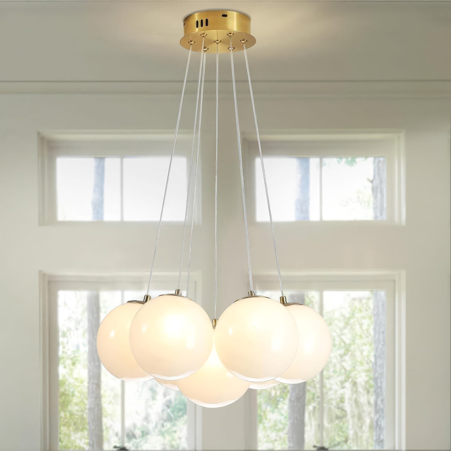 Multiple Glass Ball Pendant Light view 4