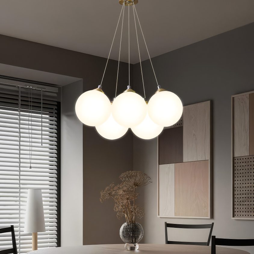 Multiple Glass Ball Pendant Light view 5