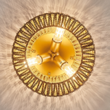 Bronze and Rattan Ceiling Light view 4