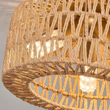 Bronze and Rattan Ceiling Light view 5