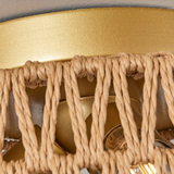 Bronze and Rattan Ceiling Light view 7