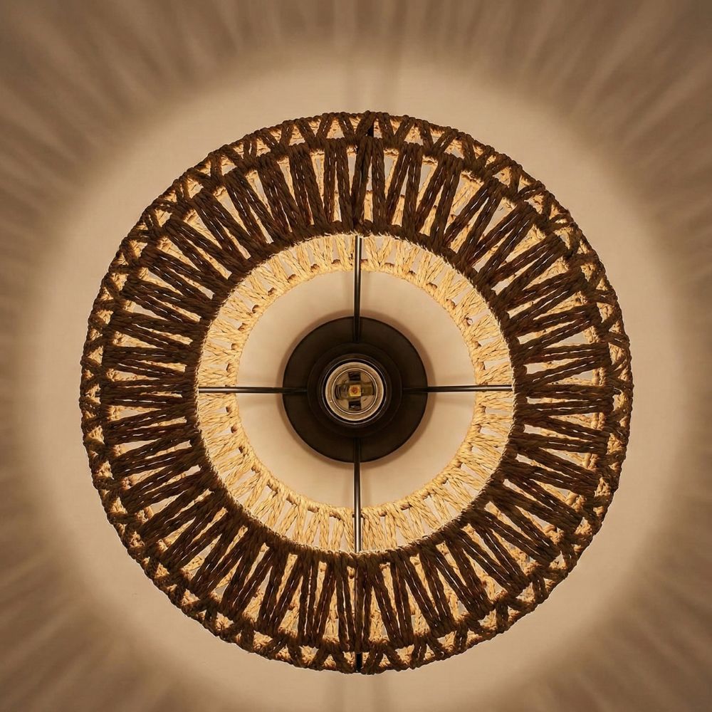 Wicker Lantern Ceiling Light view 3