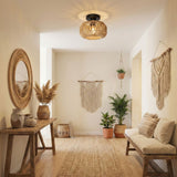 Wicker Lantern Ceiling Light view 4