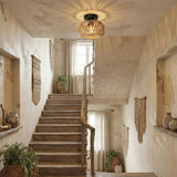 Wicker Lantern Ceiling Light view 6