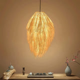 Natural Fibre Straw Pendant Light view 1
