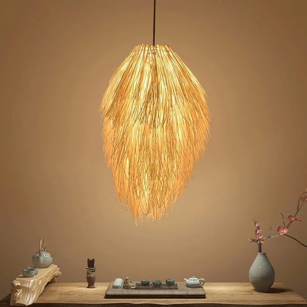 Natural Fibre Straw Pendant Light