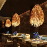 Natural Fibre Straw Pendant Light view 5