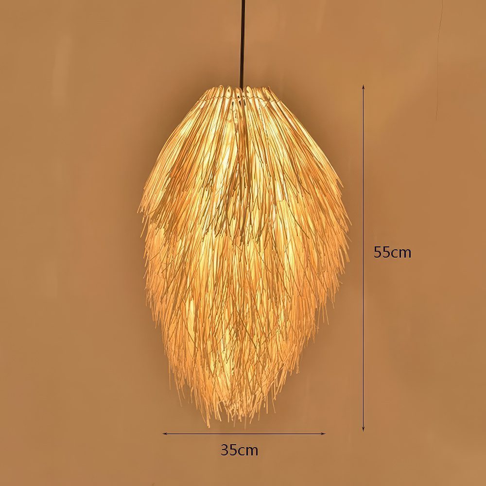 Natural Fibre Straw Pendant Light view 6