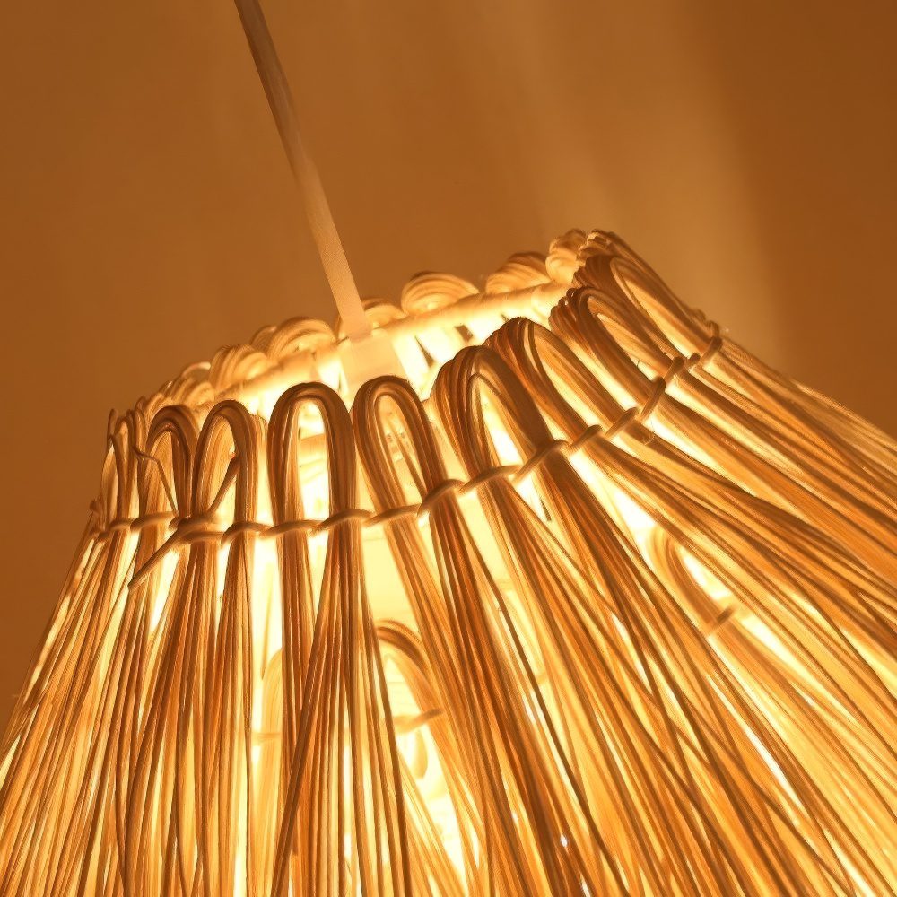 Natural Fibre Straw Pendant Light view 7