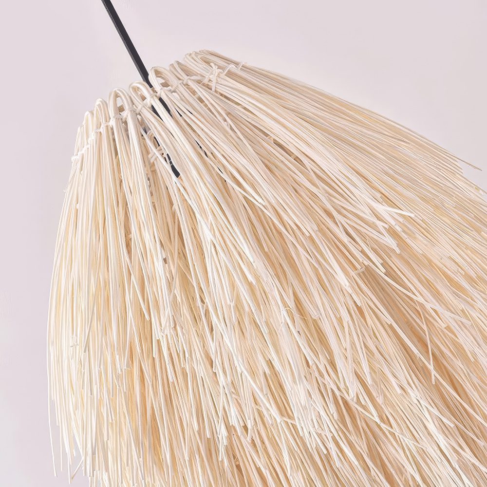 Natural Fibre Straw Pendant Light view 8