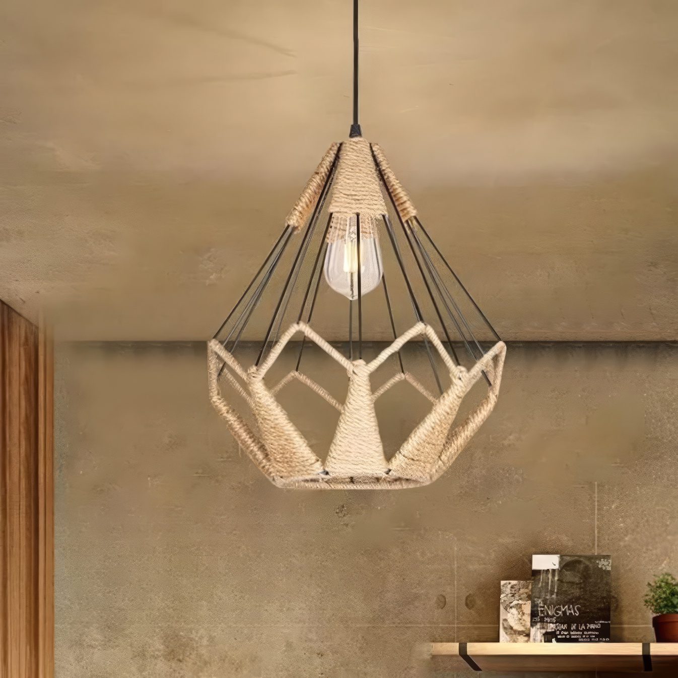 Woven Rope Pendant Light view 1