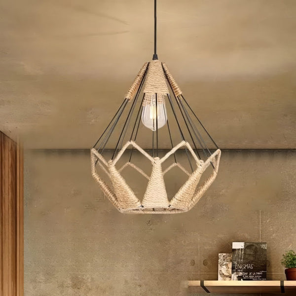 Woven Rope Pendant Light