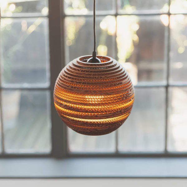 Corrugated Paper Globe Pendant