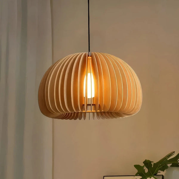 Natural Wood Pendant Light