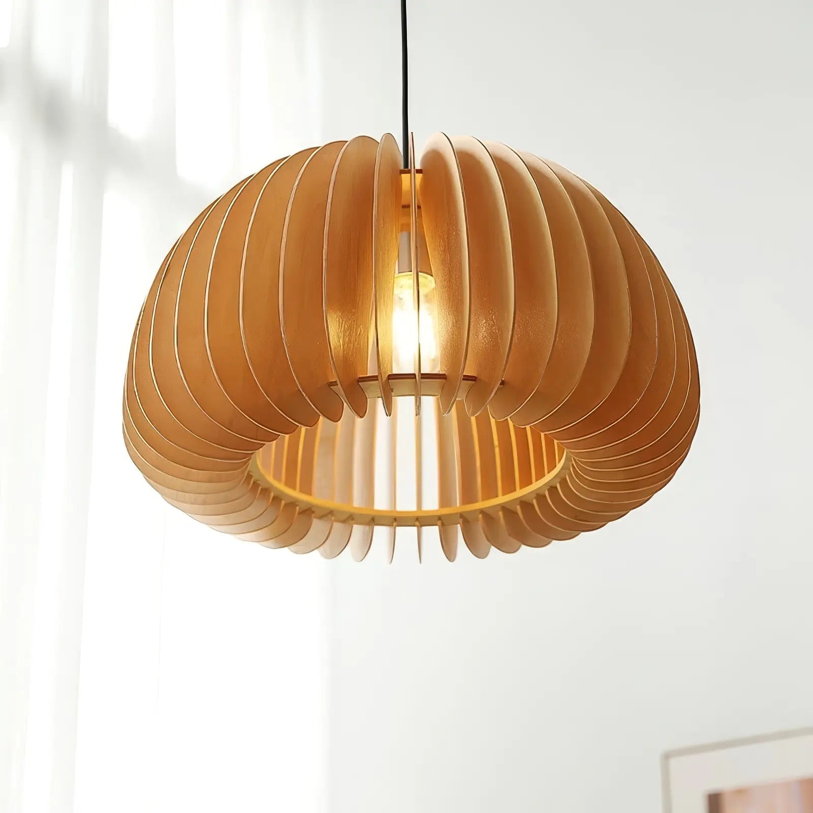 Natural Wood Pendant Light view 12