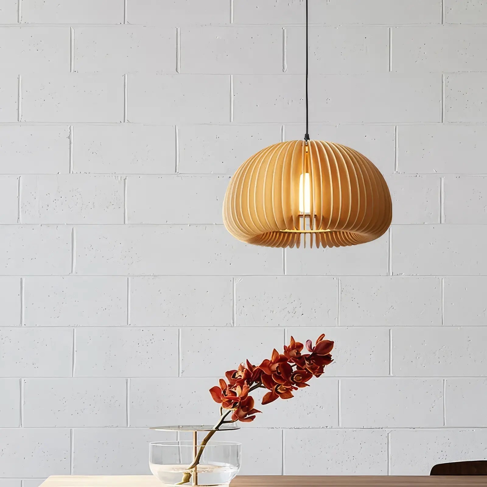 Natural Wood Pendant Light view 14