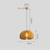 Natural Wood Pendant Light view 2