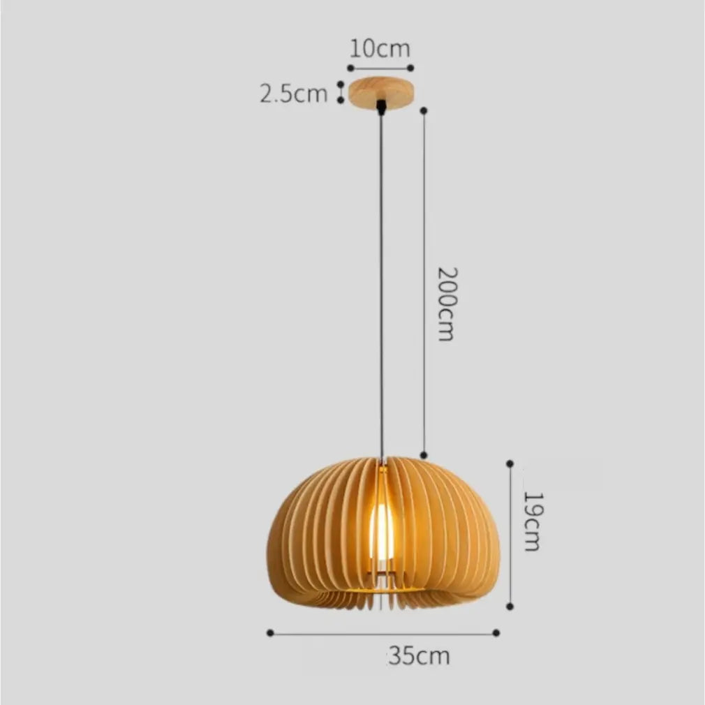 Natural Wood Pendant Light view 4