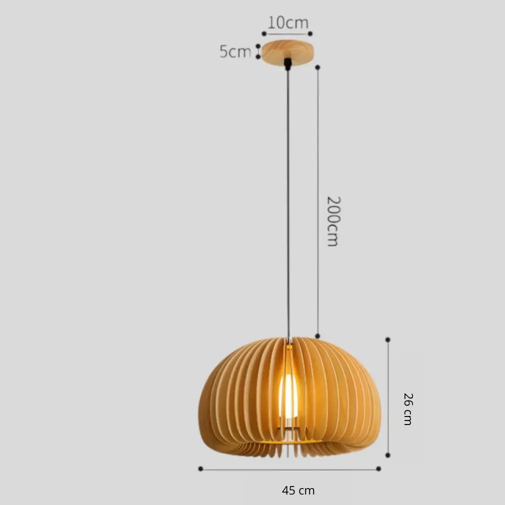 Natural Wood Pendant Light view 6