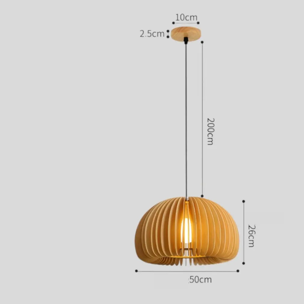 Natural Wood Pendant Light view 7
