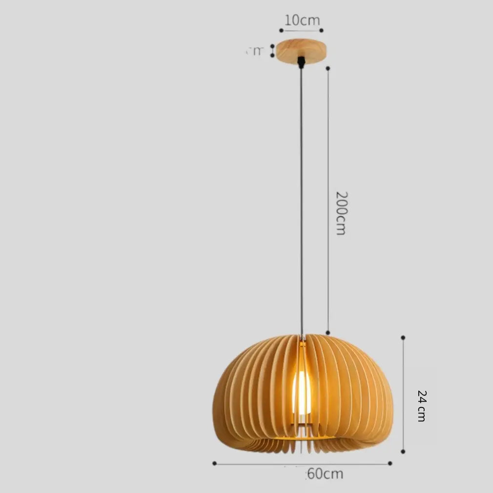 Natural Wood Pendant Light view 8