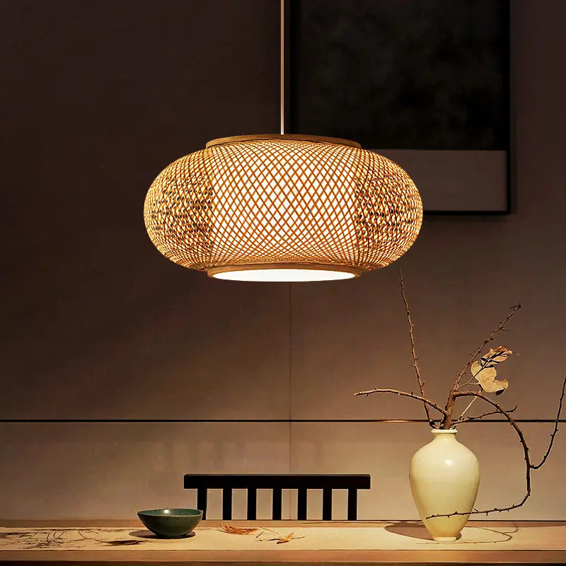 Oval Bamboo Pendant Light view 10