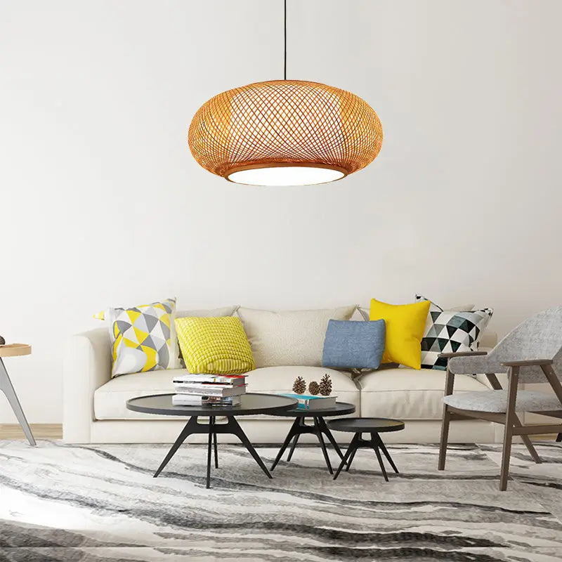 Oval Bamboo Pendant Light view 16