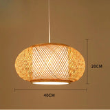 Oval Bamboo Pendant Light view 2