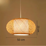 Oval Bamboo Pendant Light view 3