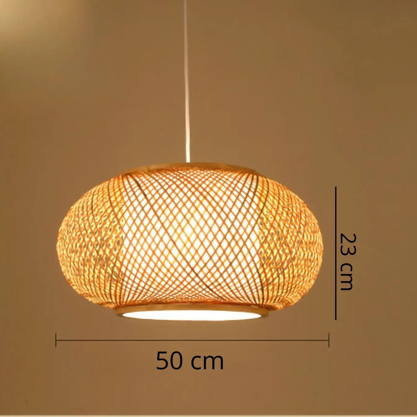 Oval Bamboo Pendant Light view 3