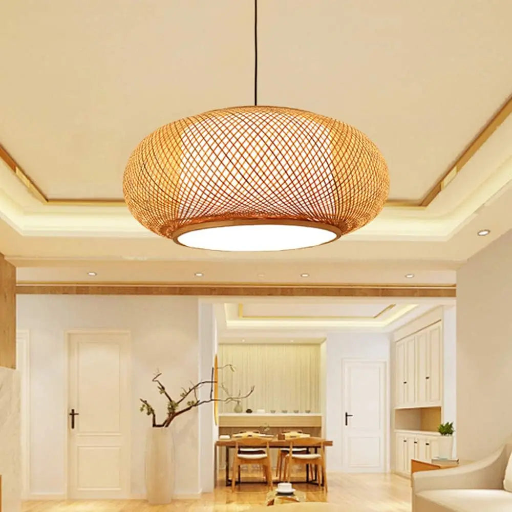 Oval Bamboo Pendant Light view 5