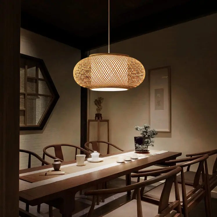 Oval Bamboo Pendant Light view 6