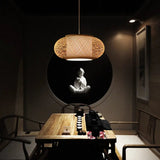 Oval Bamboo Pendant Light view 8
