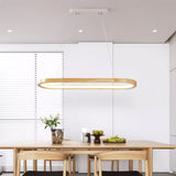 Oval Wooden Pendant Light view 1