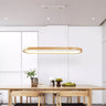 Oval Wooden Pendant Light