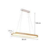 Oval Wooden Pendant Light view 3