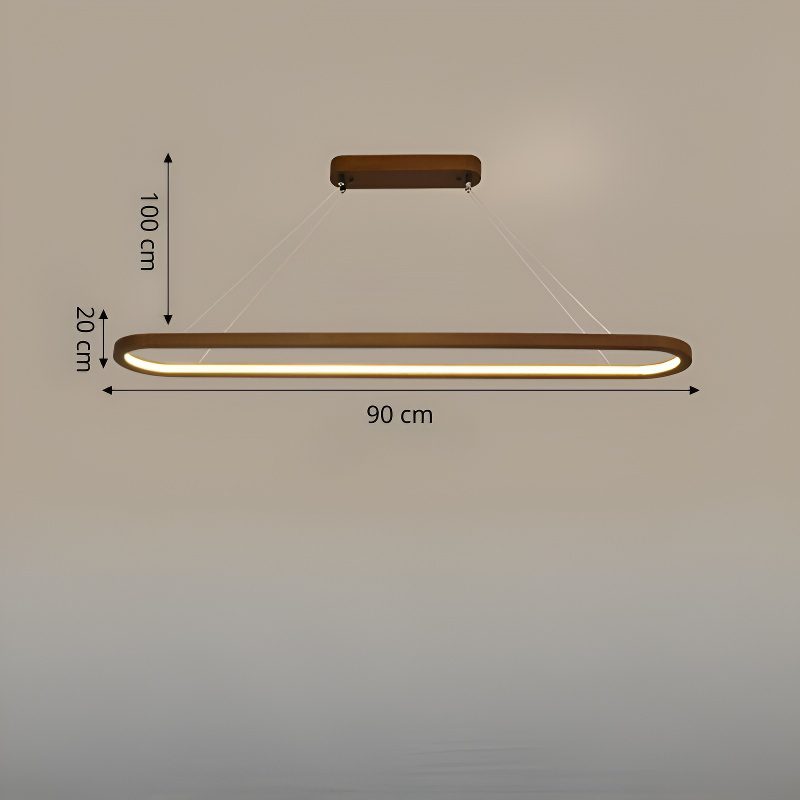 Oval Wooden Pendant Light view 5