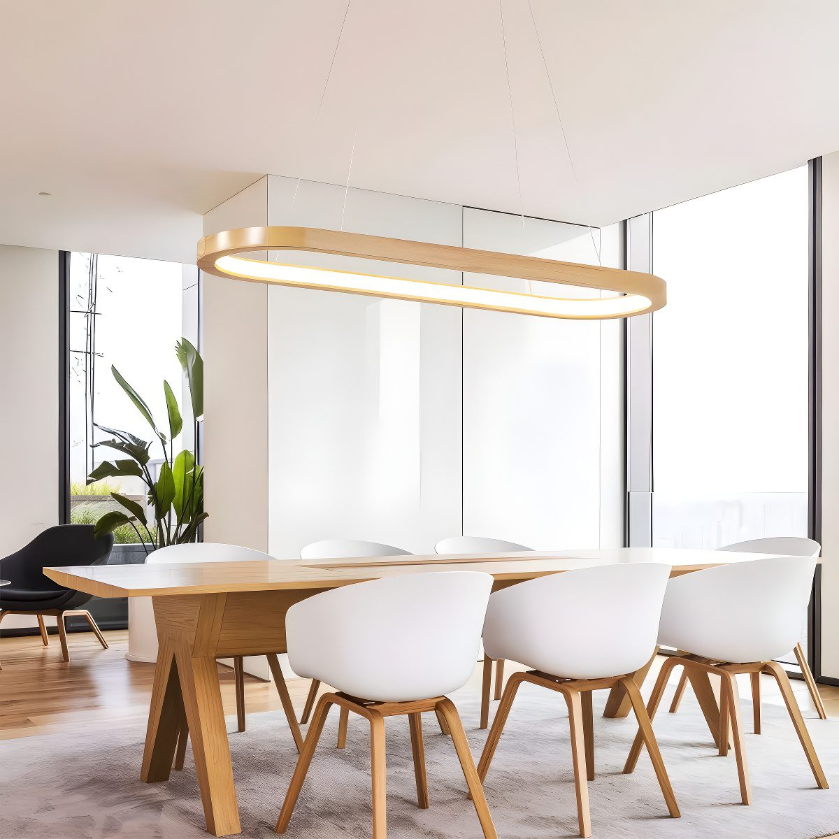 Oval Wooden Pendant Light view 9