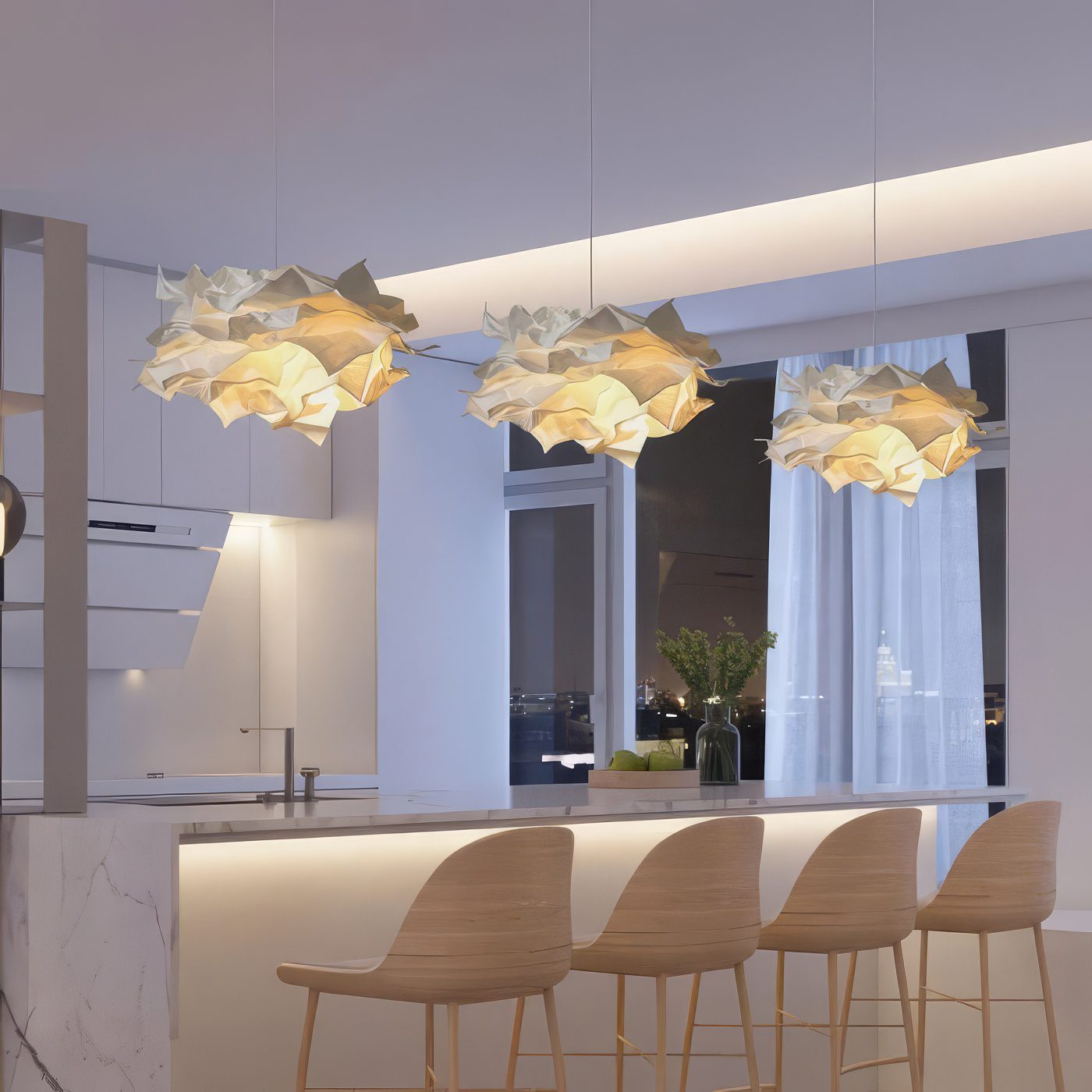 Paper Flower Pendant Light view 4