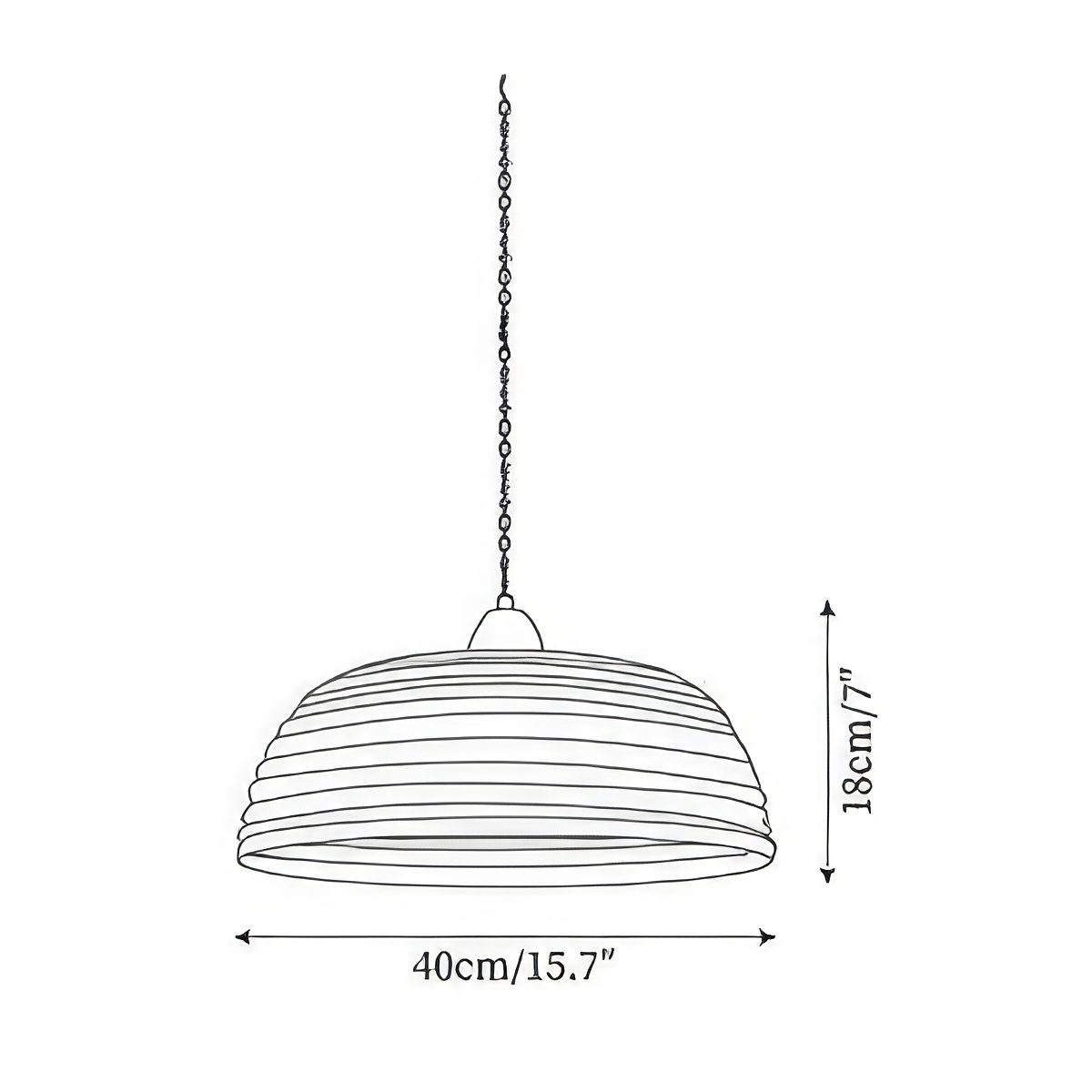 Beige Linen Pendant Light view 10