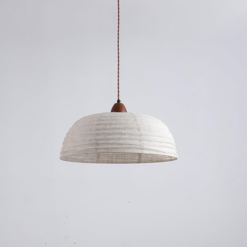 Beige Linen Pendant Light view 3