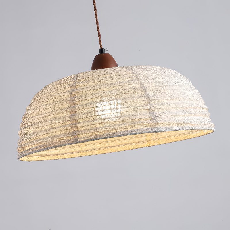 Beige Linen Pendant Light view 6