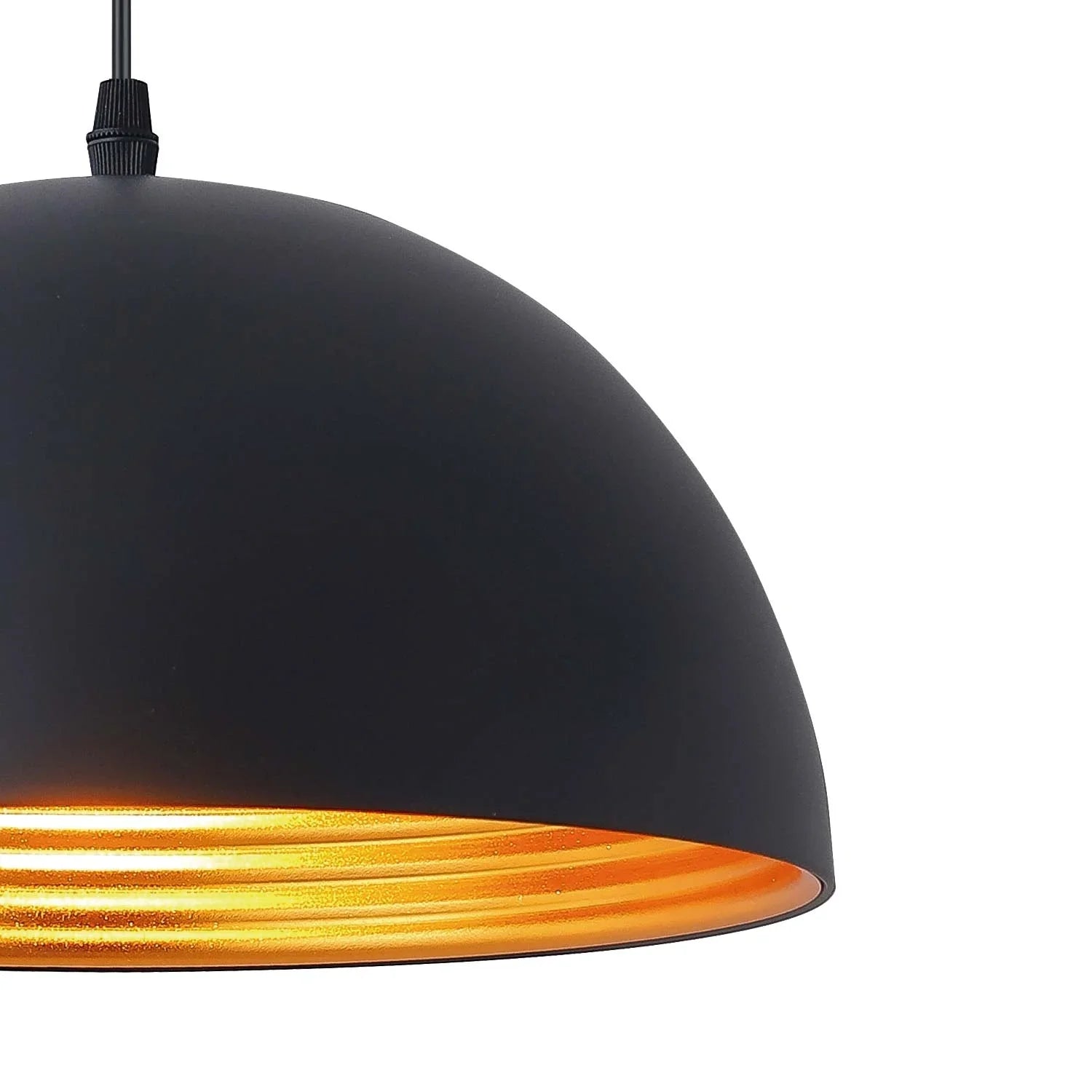 Matt Black Globe Pendant Light view 6