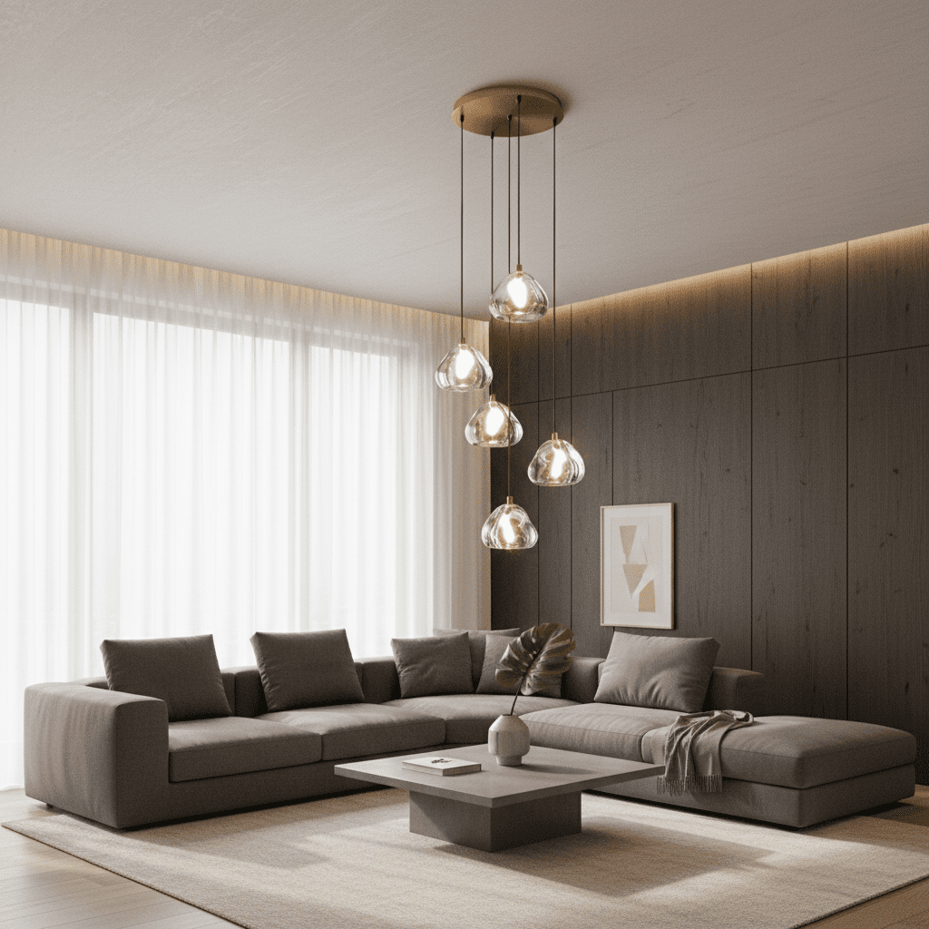 Staggered Globe Pendant Light view 7