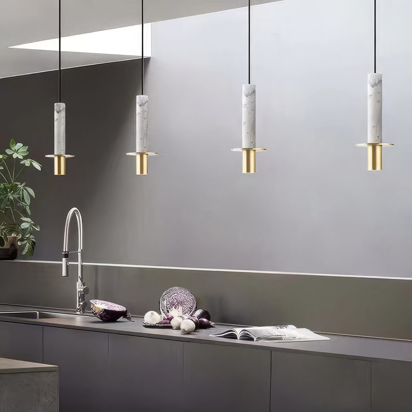 Marble Cylinder Pendant Light view 2