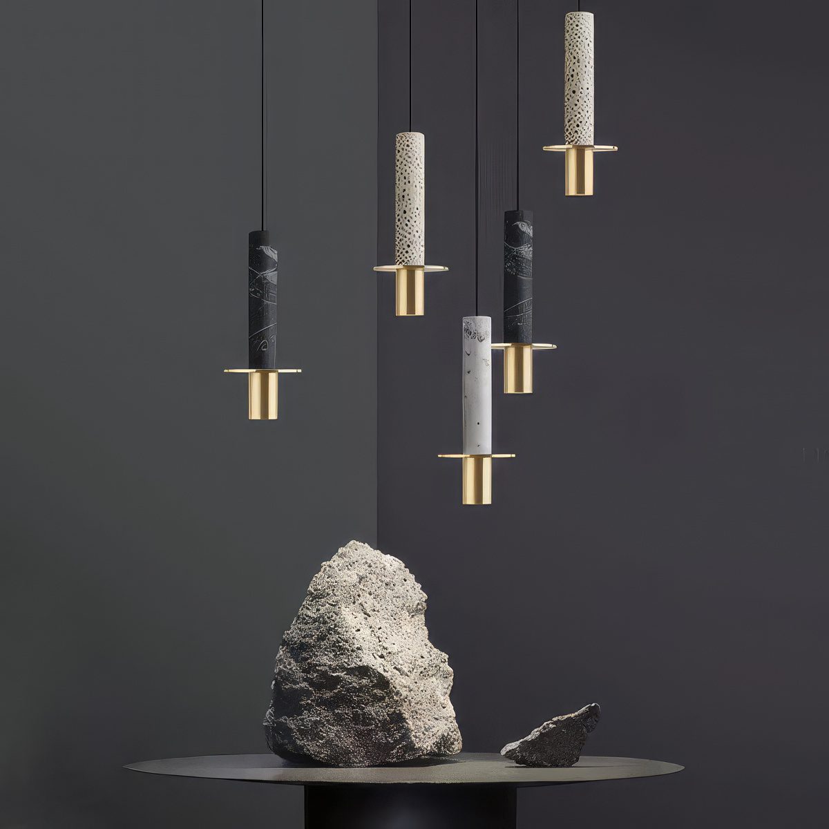 Marble Cylinder Pendant Light view 3