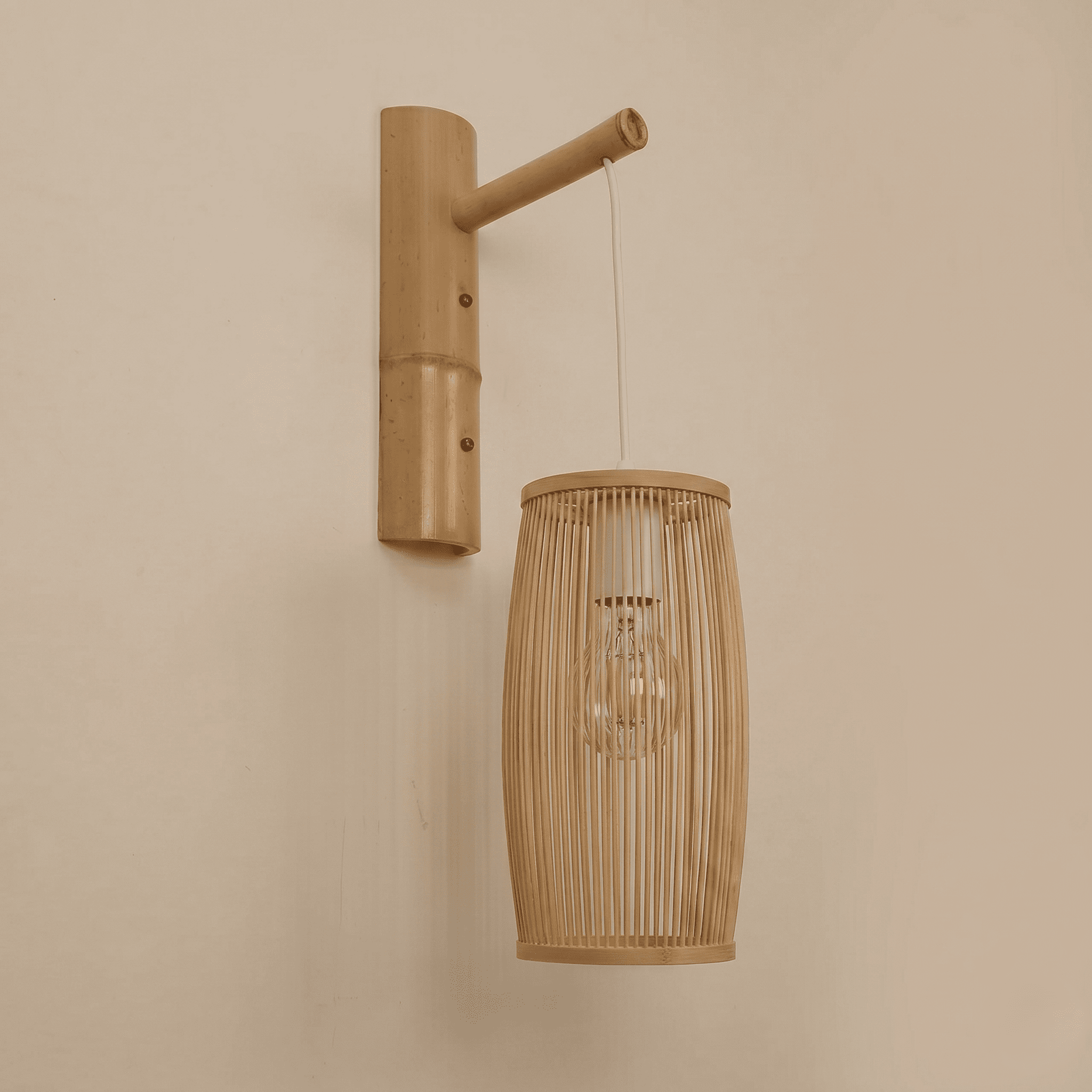 Woven Bamboo Stem Wall Light view 8