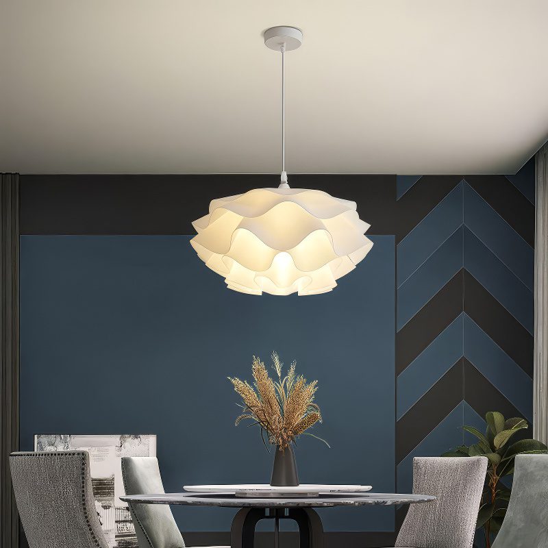 Matt White Petal Pendant Light view 1