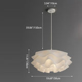 Matt White Petal Pendant Light view 11