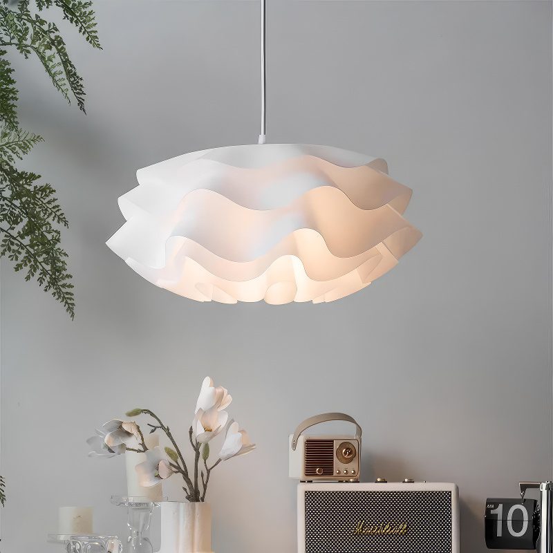 Matt White Petal Pendant Light view 7